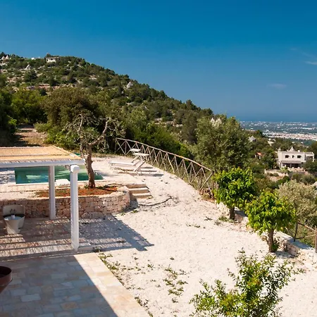 Helloapulia - Trulli Belvedere - Panoramic Sea View With Private Pool セルヴァ・ディ・ファザーノ