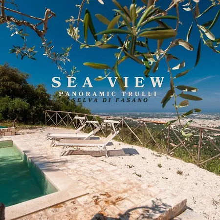 Helloapulia - Trulli Belvedere - Panoramic Sea View With Private Pool * Selva Di Fasano